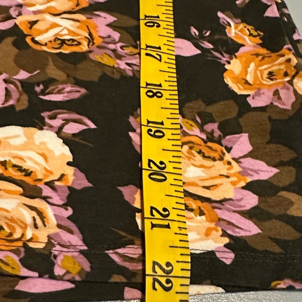 Anthropologie Black Floral Turtleneck Puff Sleeves NWT XXS Boho Indie Sleeze - Picture 7 of 8